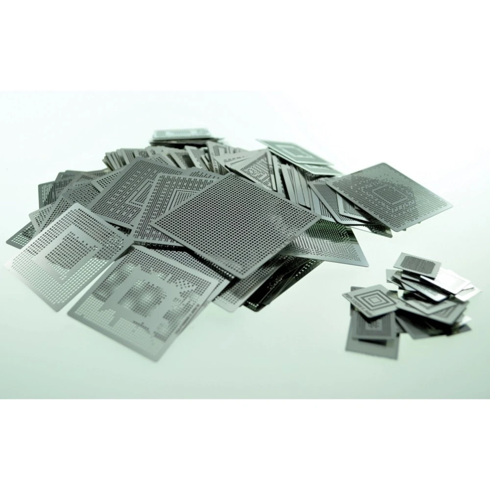 Pack 204 stencils pro přímé zahřívání - šablony pro pájení elektroniky