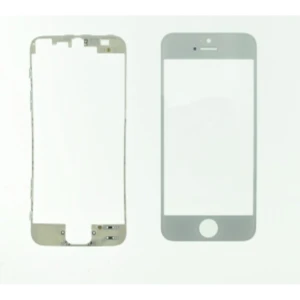 satkit Skleněný displej iPhone 5 bílý s lepicím rámečkem pro opravu