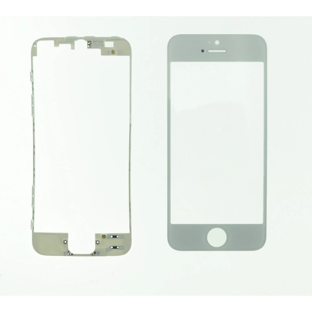 Skleněný displej iPhone 5s bílý s lepicím rámečkem satkit