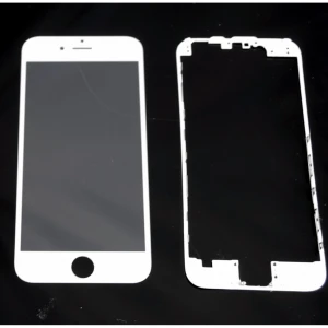 satkit Skleněný displej iPhone 6 bílý s lepicím rámem pro opravu