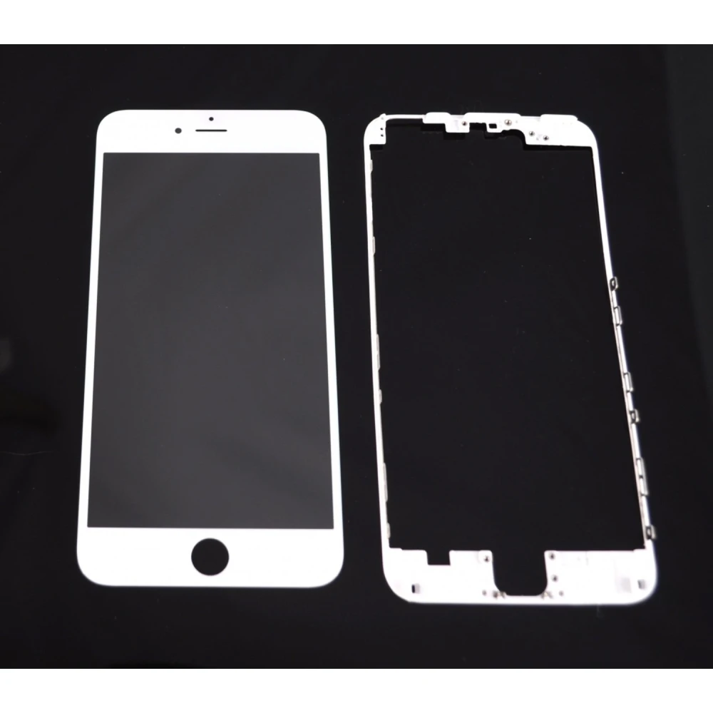 Skleněný displej iPhone 6 Plus bílý s lepicím rámečkem pro opravu