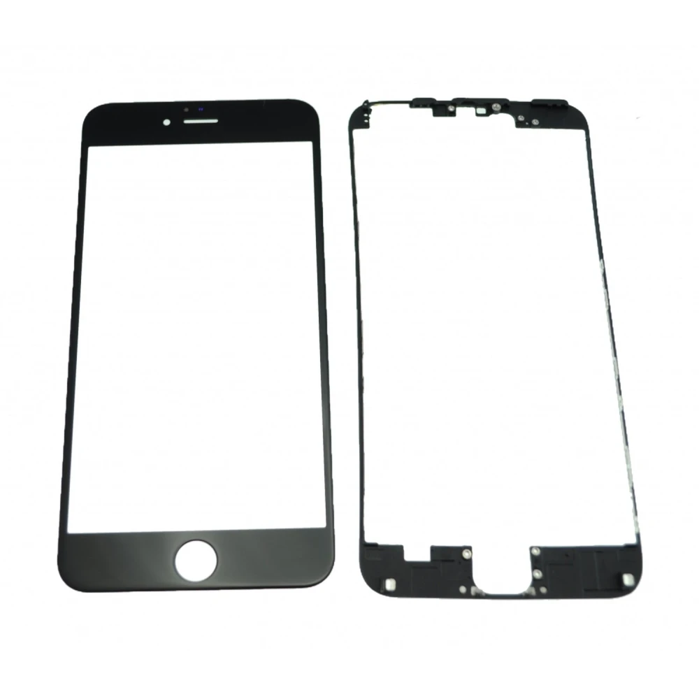 Skleněný displej iPhone 6 Plus černý + lepicí rám pro opravu