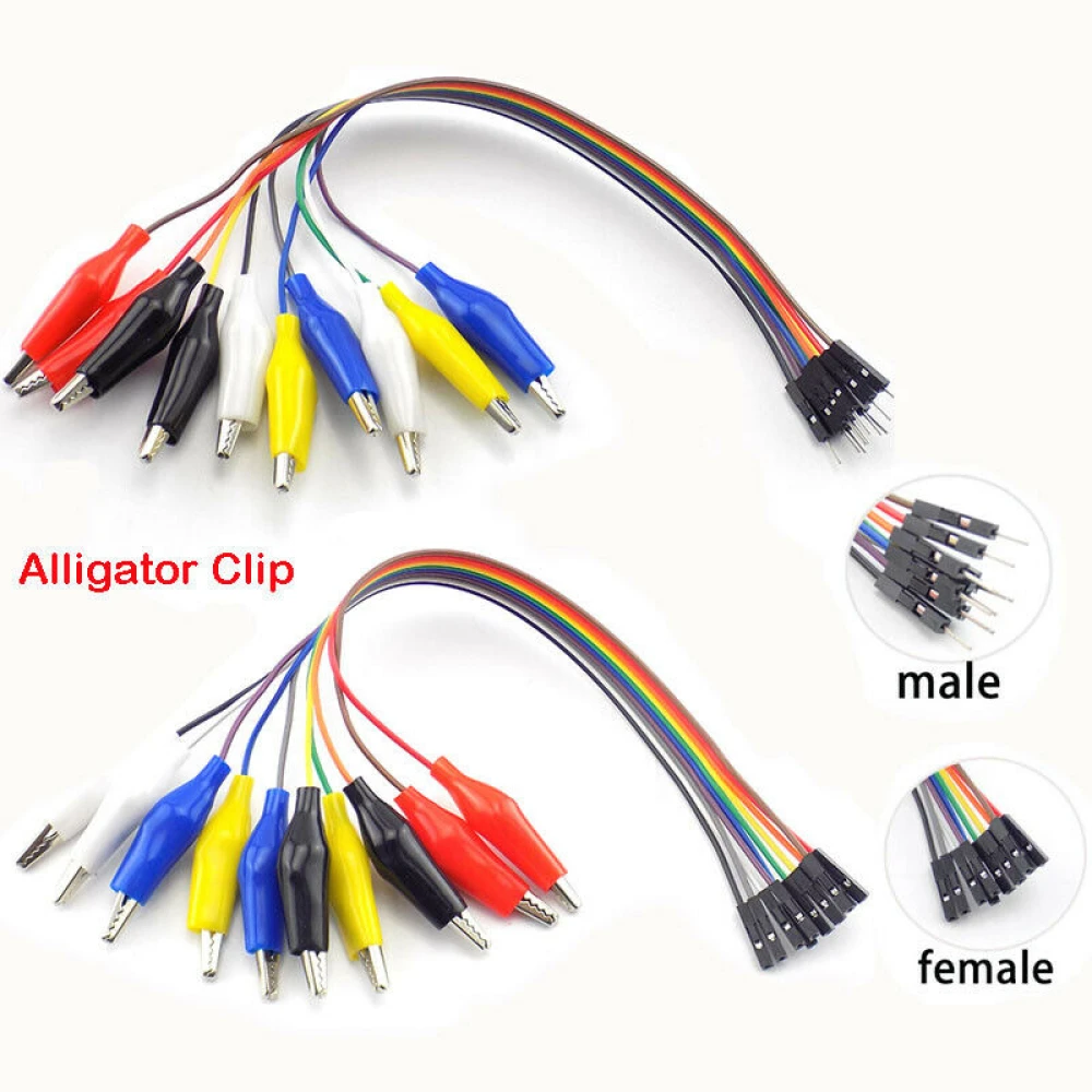 Krokosvorky Clip 10Pin samec samice Jumper Wire Test Lead Cable 20cm