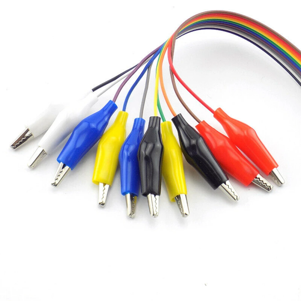 Cable jumper con pinzas cocodrilo para prototipos Arduino y Raspberry Pi