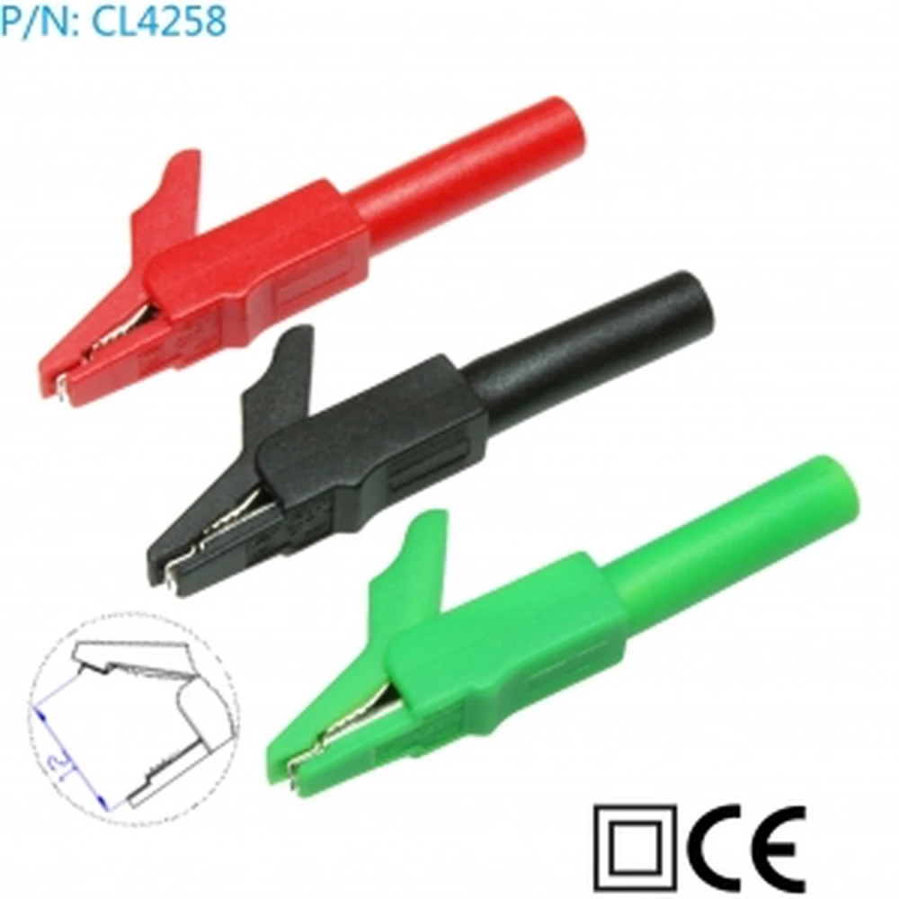 Krokosvorky s banánkem 4mm, 2 ks, červeno-černé Amass