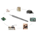 Přesné pinzety pro elektroniku Best Q3 rovné pro vyjímání součástek
