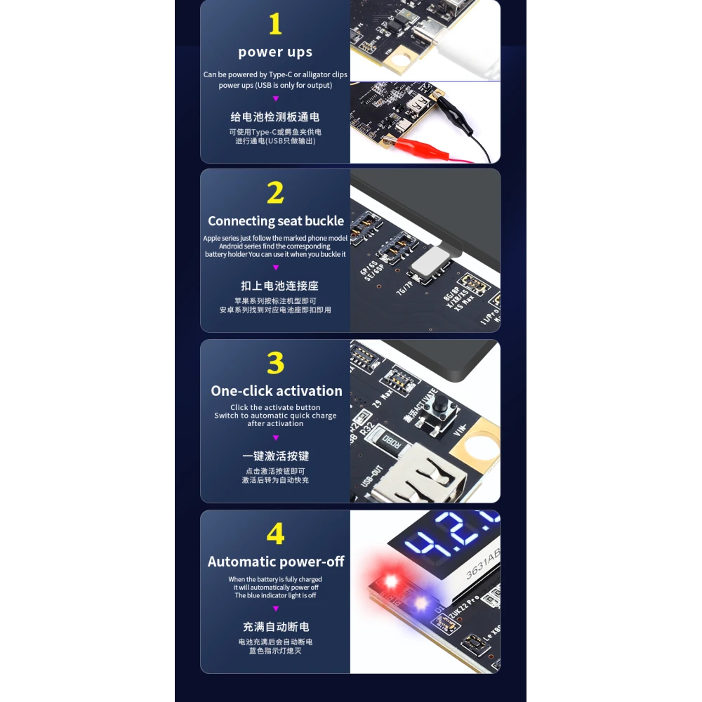 Mechanic BA27 deska pro aktivaci baterie pro iPhone a Android