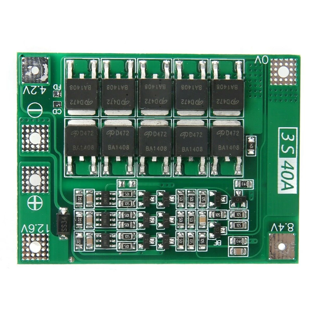 Ochranná deska PCB 3S 40A pro Li-ion baterii - vylepšená verze