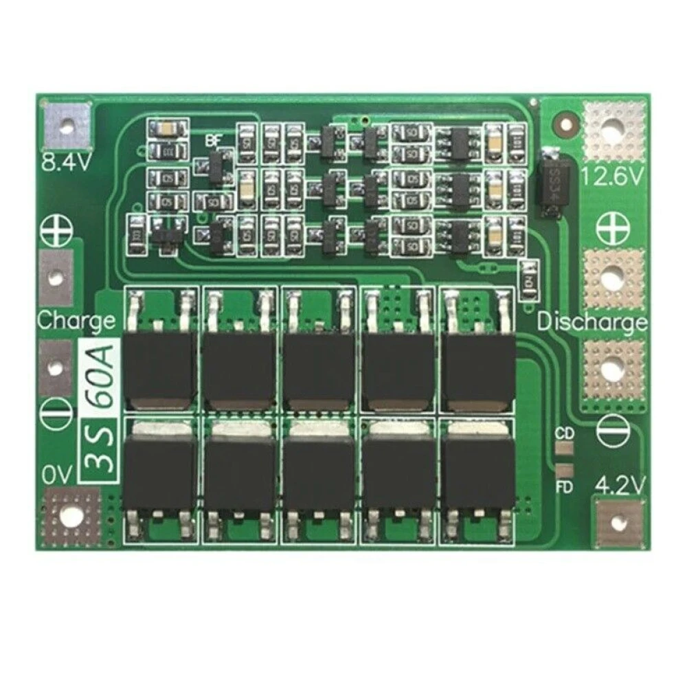 Ochranná deska PCB 3S 60A pro Li-ion baterii, vylepšená verze
