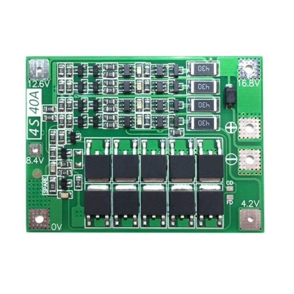 Vyrovnávací ochranná deska PCB 4S 40A pro Li-ion baterii