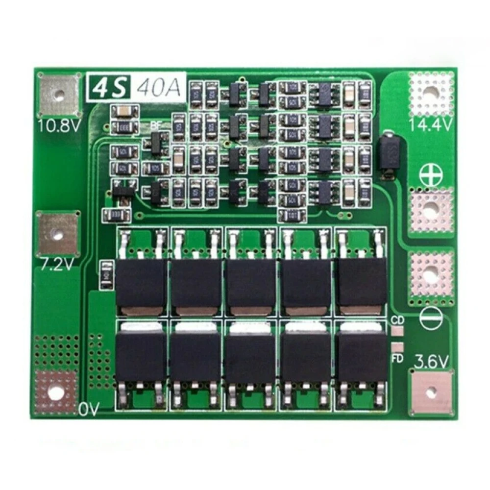 Ochranná deska PCB 4S 40A pro Li-ion baterii, vylepšená