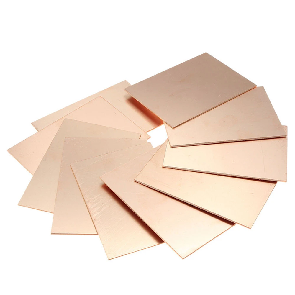 Vista lateral de placa PCB 10x15cm grosor 1.5mm