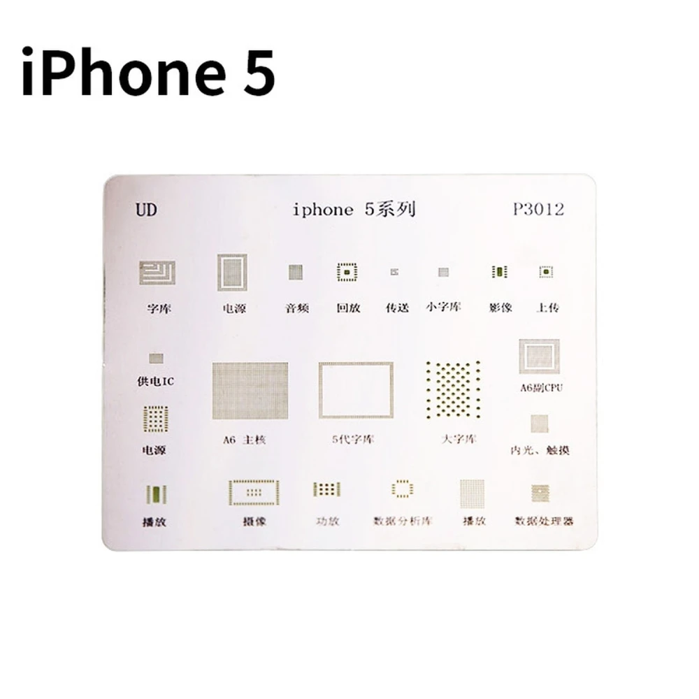 Stencil deska IC iPhone 5 pro reballing BGA s přímým ohřevem