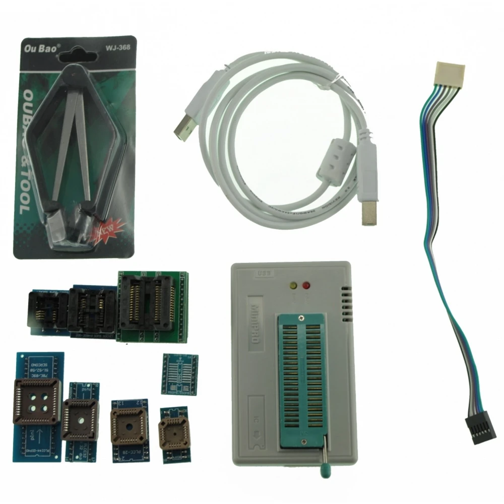 Univerzální USB programátor Minipro TL866A s ICSP a 5 sockety pro mikrokontroléry