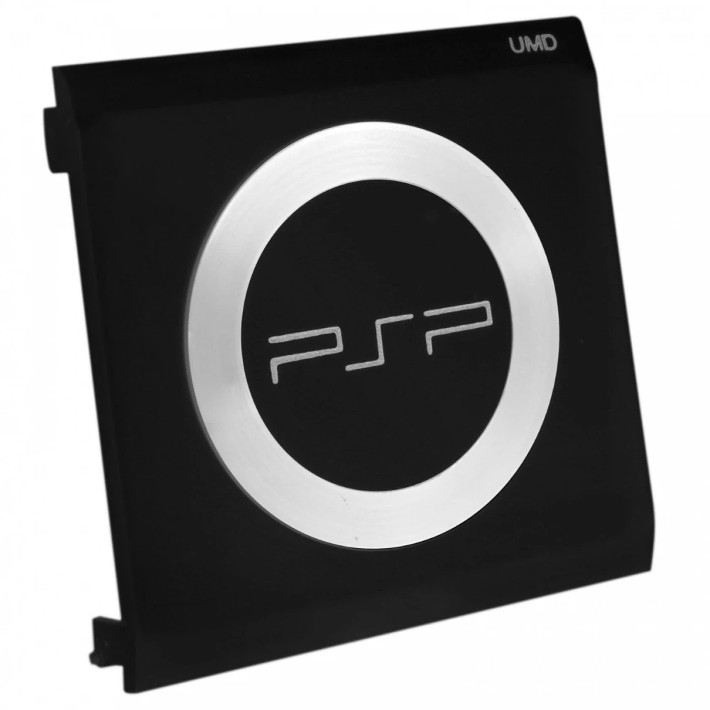 Dvířka UMD disku pro PSP s kovovým kroužkem a nápisem