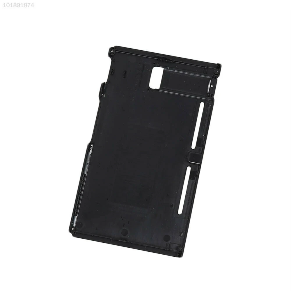 Detalle de la carcasa trasera negra para Nintendo Switch con bordes moldeados