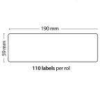 Rollo 110 samolepicích štítků kompatibilních s Dymo 99019 190mm x 59mm