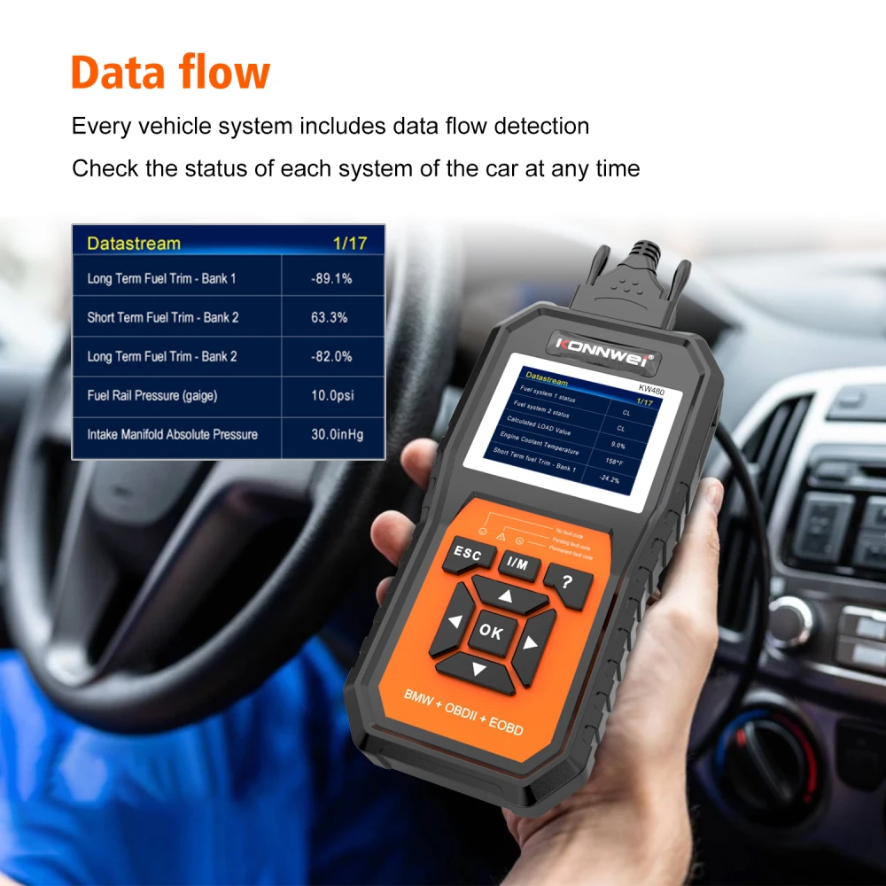 Diagnostický scanner BMW Konnwei KW480 - OBD2 pro BMW
