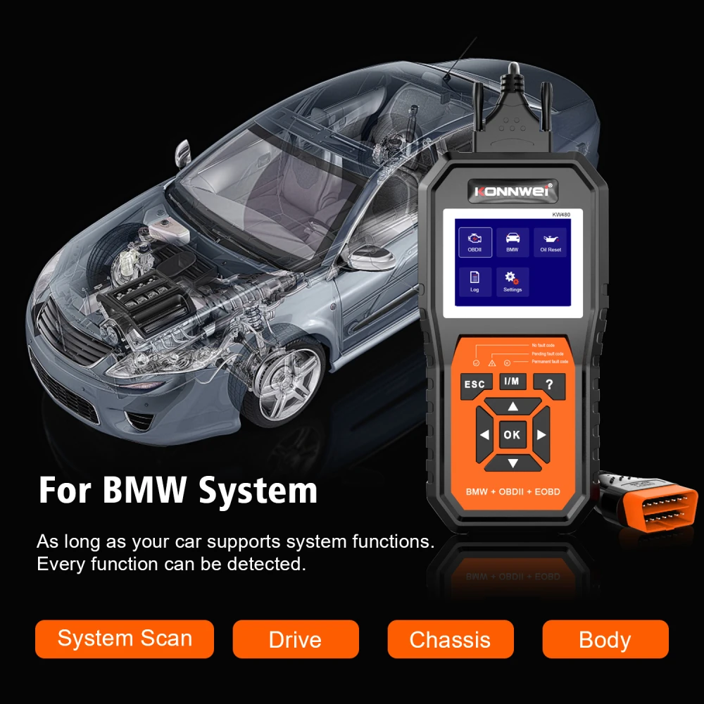 Diagnostický scanner BMW Konnwei KW480 - OBD2 pro BMW