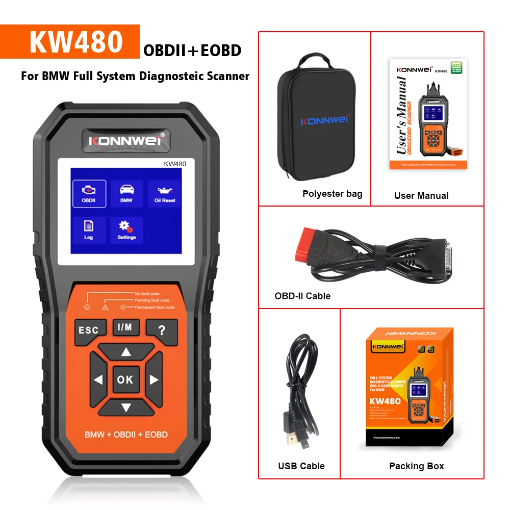 Diagnostický scanner BMW Konnwei KW480 - OBD2 pro BMW