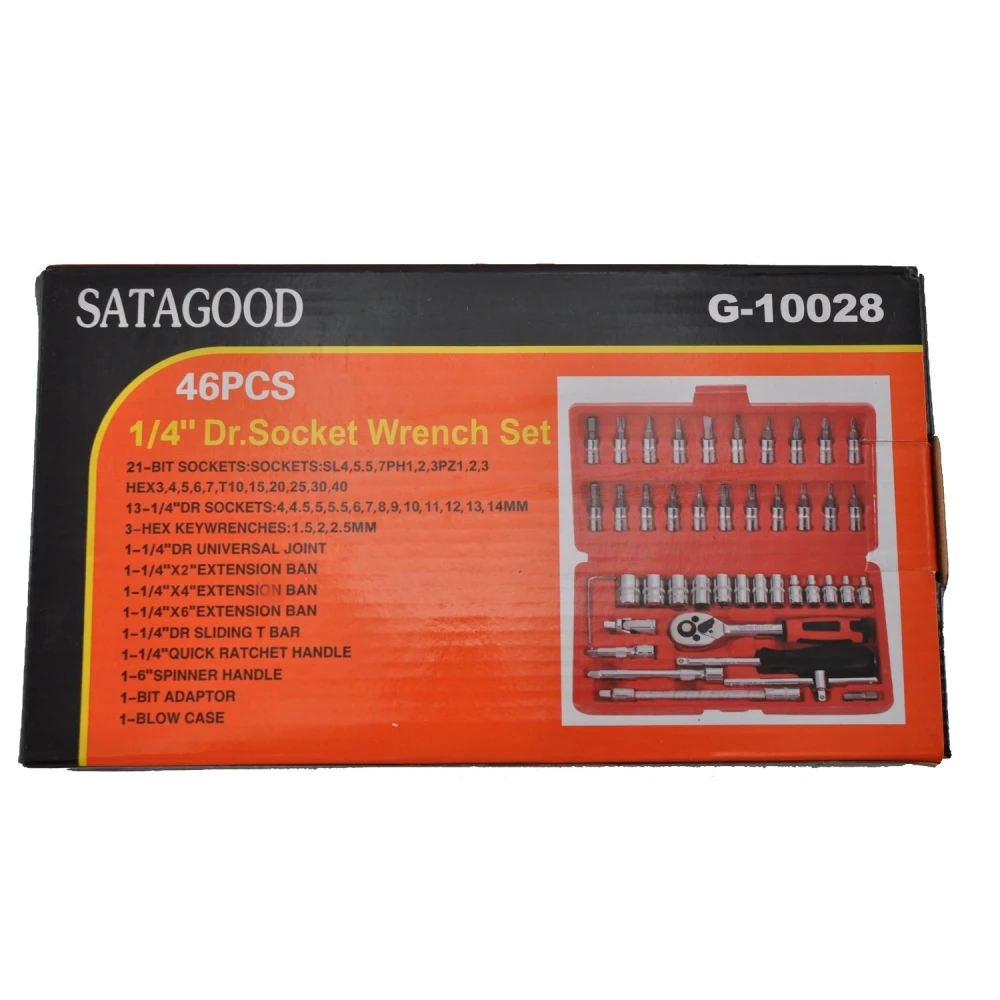 Sada nástrčných klíčů 1/4 46 ks TSX TOOL pro auto a dílnu