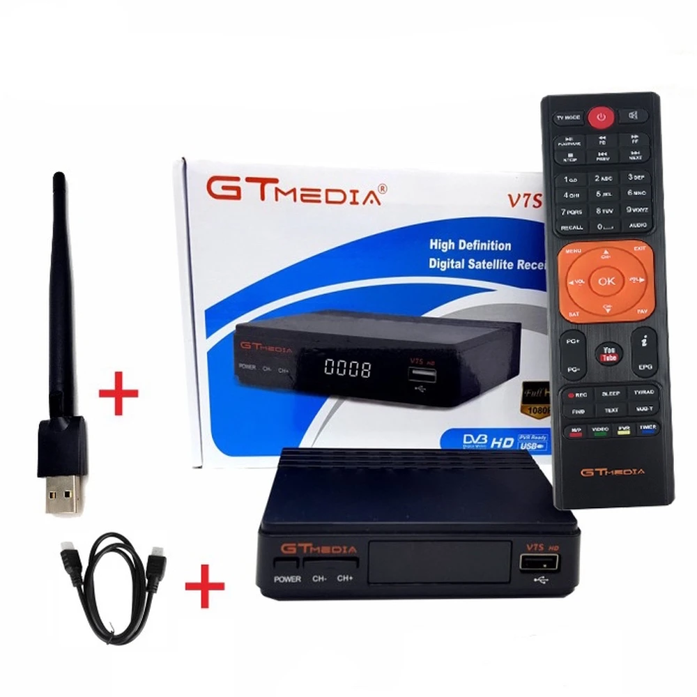 Satelitní přijímač GTMEDIA Freesat V7S HD s USB WiFi