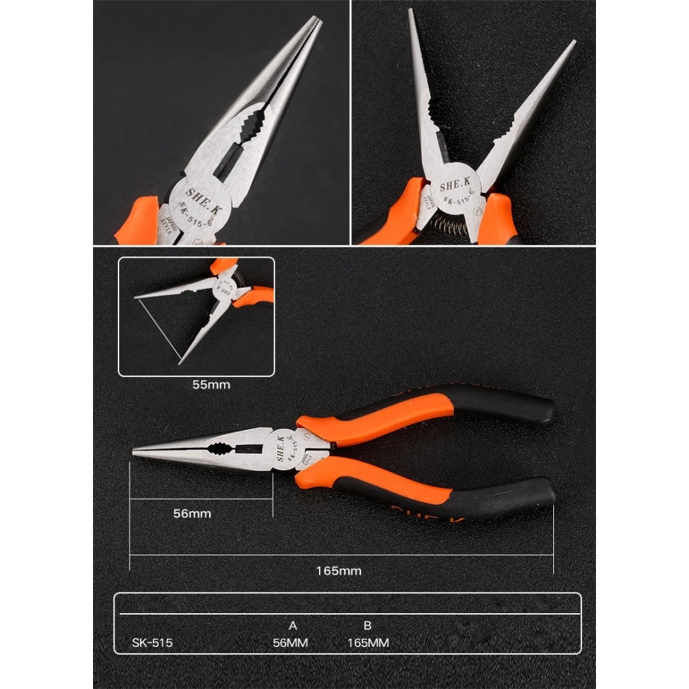 SK-515 165mm dlouhé kleště TSX TOOL s ergonomickou rukojetí