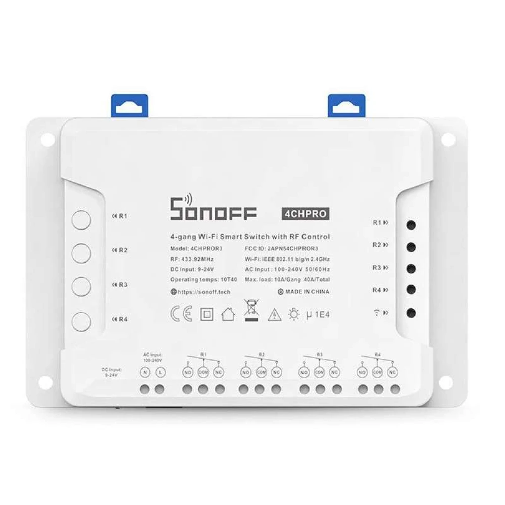 Sonoff 4CH Pro R3 WiFi spínač 4 kanály pro chytrou domácnost s Alexa a Google Home