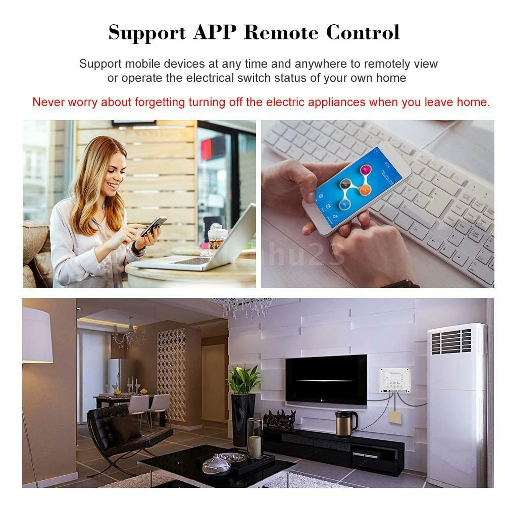 Sonoff 4CH Pro R3 WiFi spínač 4 kanály pro chytrou domácnost s Alexa a Google Home