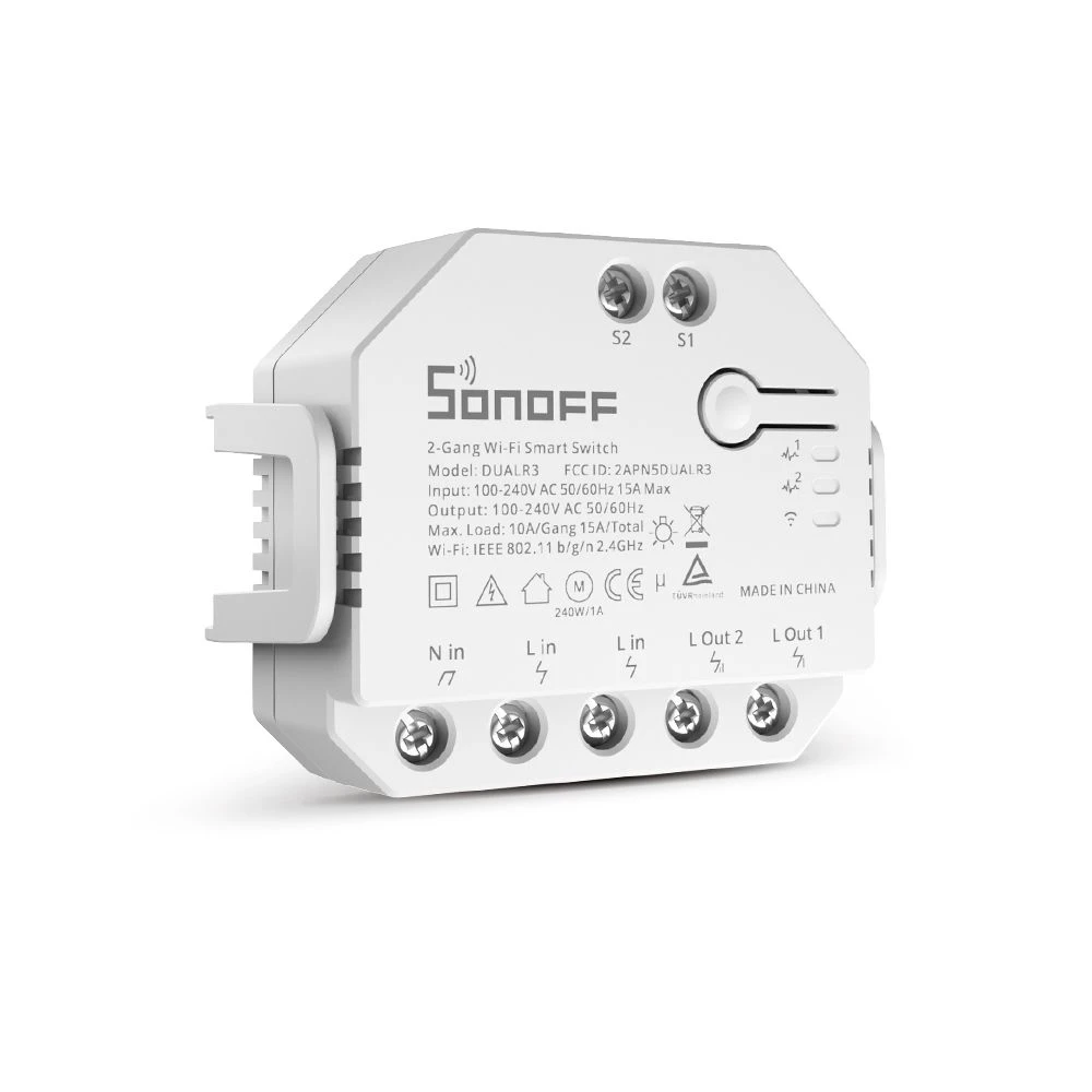 SONOFF DUAL R3 chytrý dvojitý vypínač s měřením spotřeby