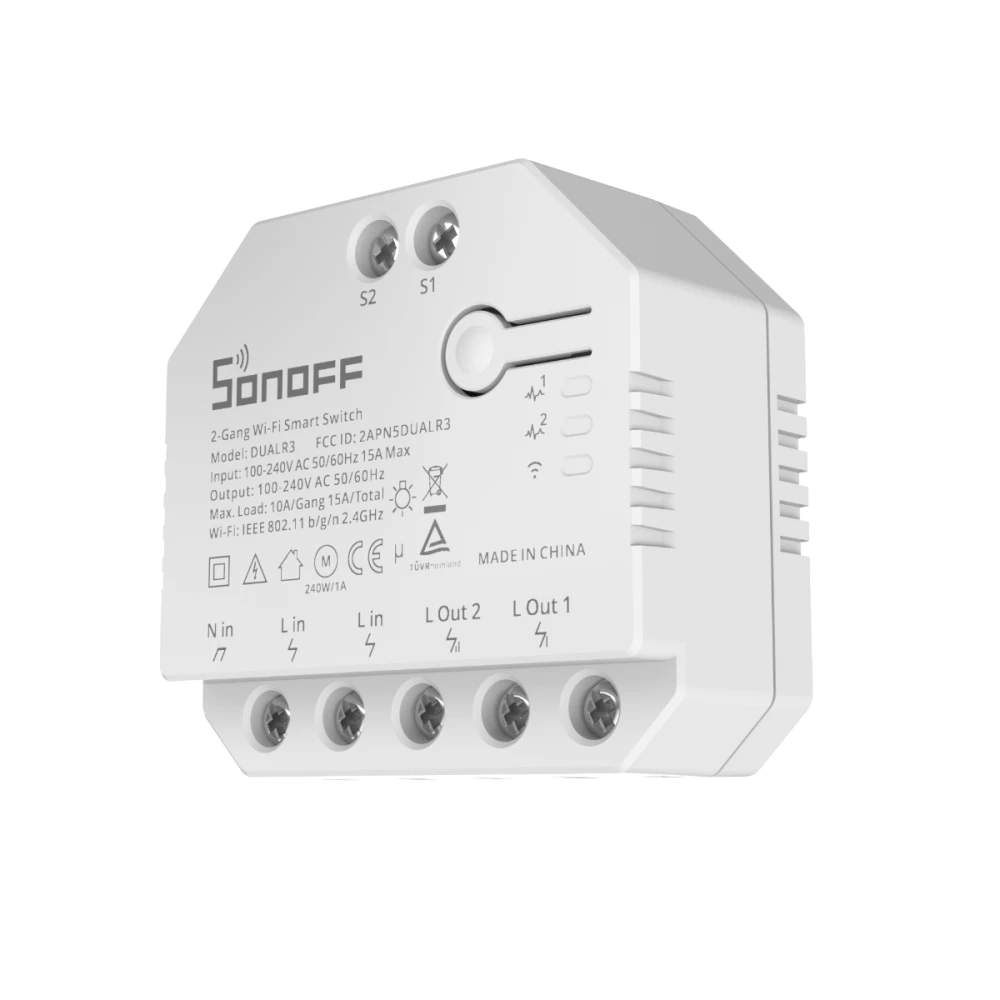 SONOFF DUAL R3 chytrý dvojitý vypínač s měřením spotřeby