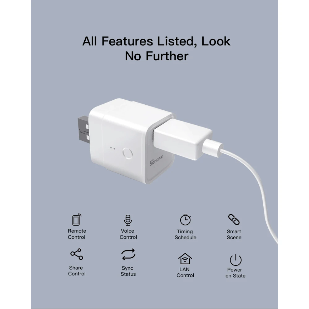 SONOFF Micro inteligentní USB WiFi adaptér pro dálkové ovládání a automatizaci