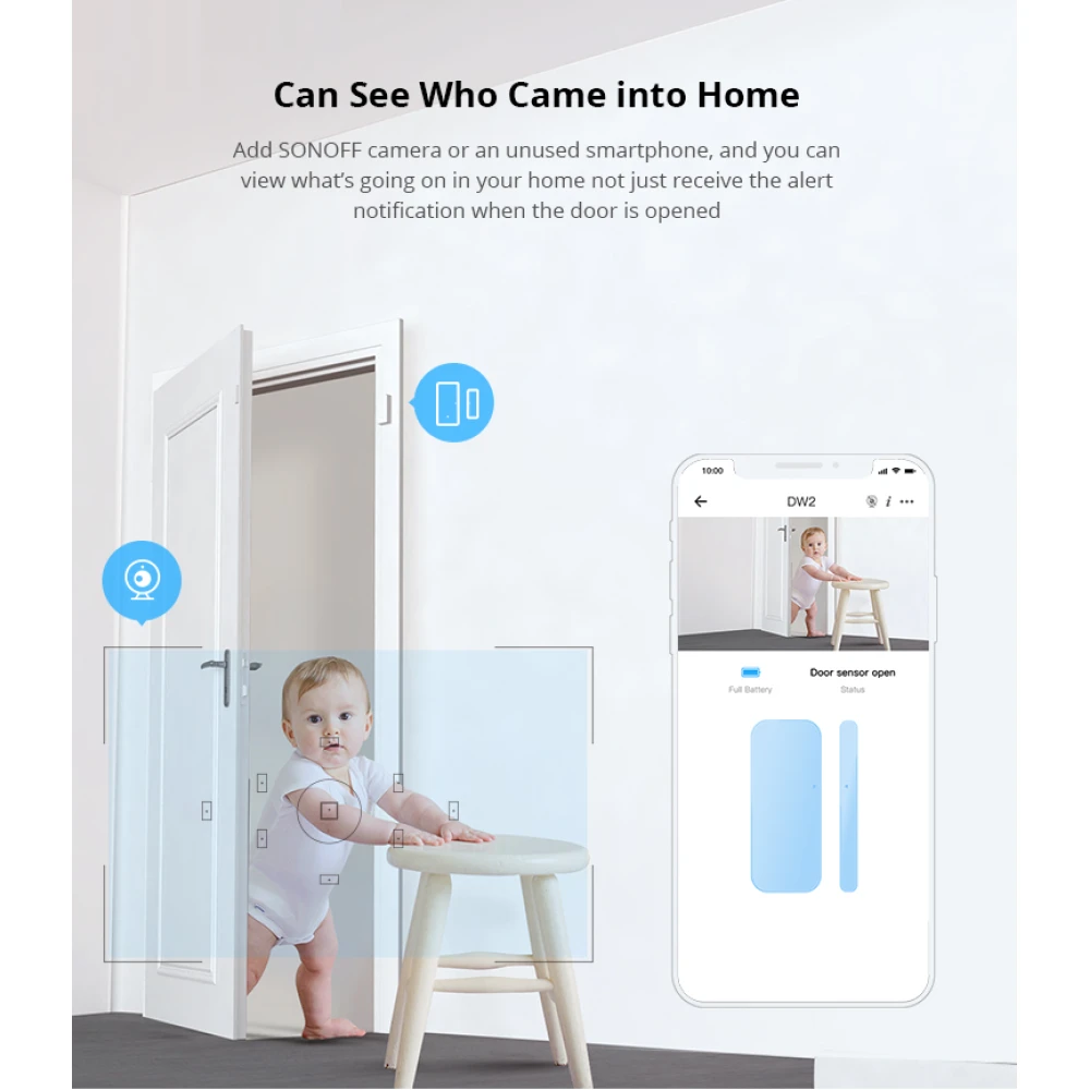 SONOFF SDW2 WiFi bezdrátový senzor otevření dveří a oken