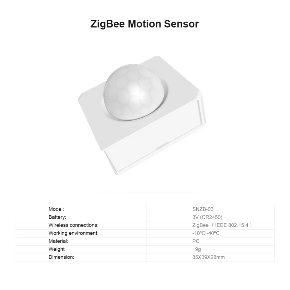 SONOFF SNZB-03 ZigBee pohybový senzor – chytré ovládání a přesná detekce