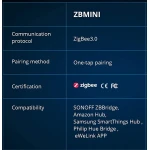 SONOFF ZBMINI ZigBee chytrý mini vypínač pro ovládání světel 2cestně