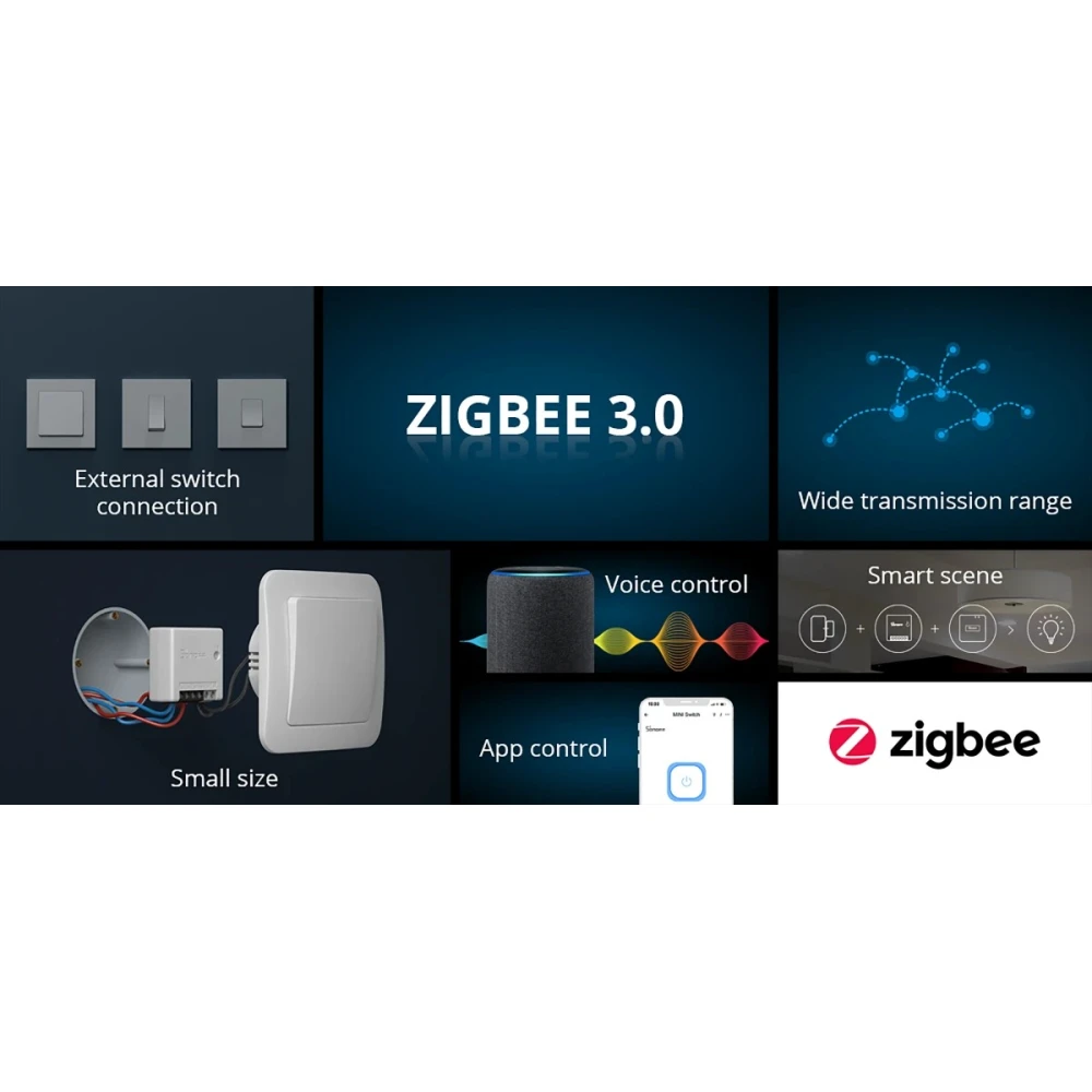 SONOFF ZBMINI ZigBee chytrý mini vypínač pro ovládání světel 2cestně