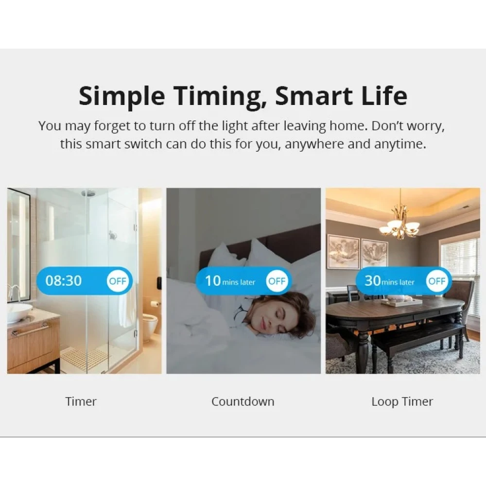 SONOFF ZBMINI ZigBee chytrý mini vypínač pro ovládání světel 2cestně