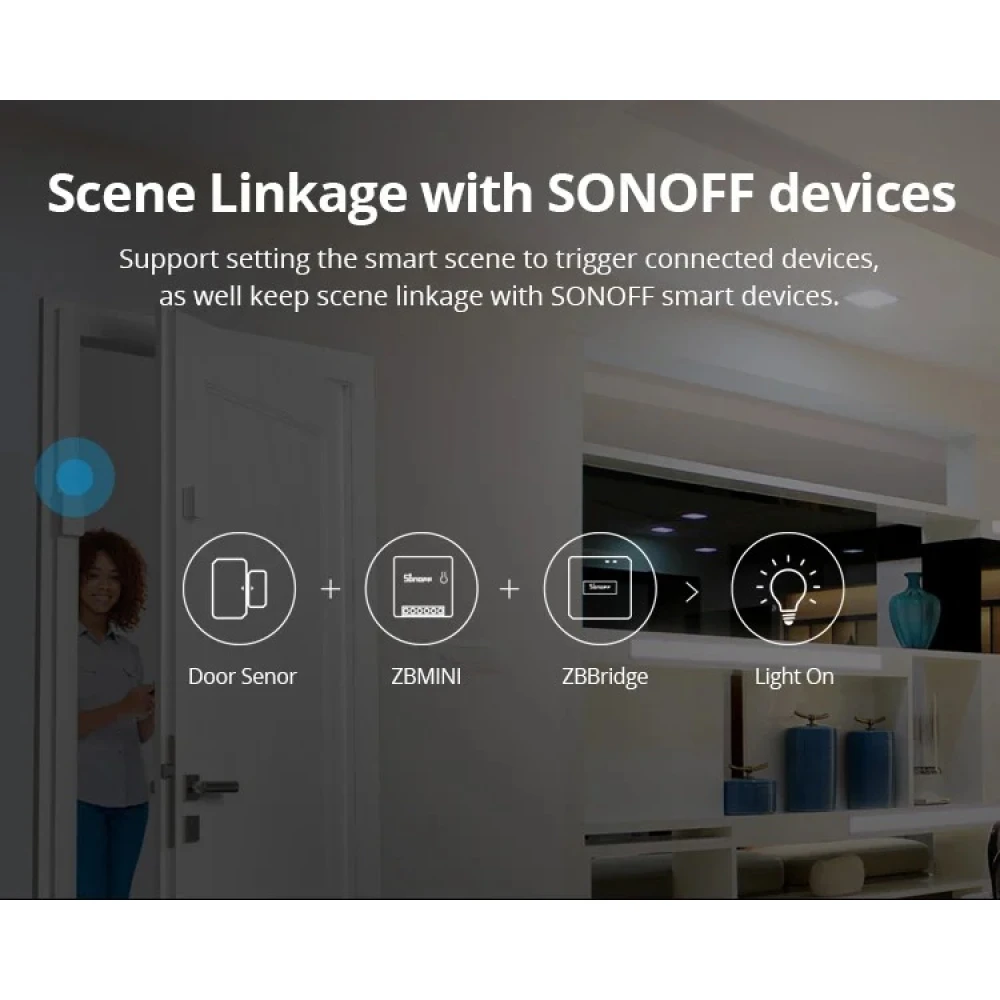 SONOFF ZBMINI ZigBee chytrý mini vypínač pro ovládání světel 2cestně