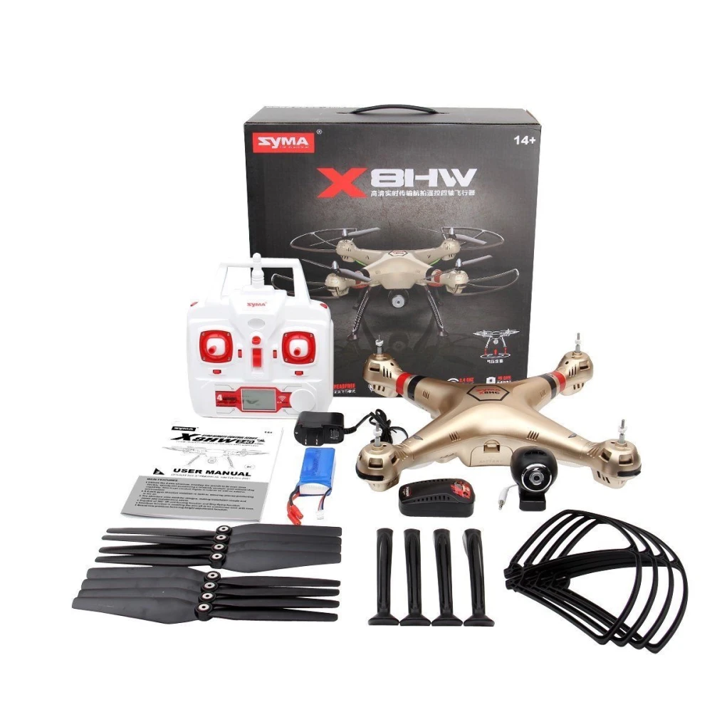 Syma X8hw dron kvadrokoptéra FPV s HD Wi‑Fi kamerou