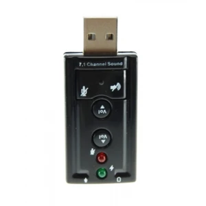 USB zvuková karta 7.1 kompatibilní s Windows, Linux a Mac