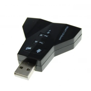 Duální USB zvuková karta se 2 výstupy a 2 vstupy