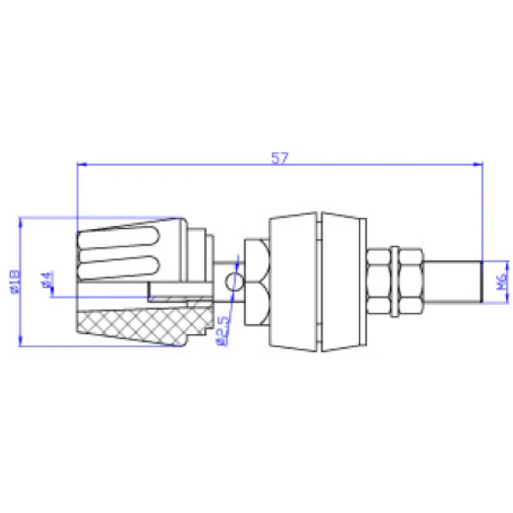 4mm zásuvky červená černá 60V 50A 2 ks Amass pro panel
