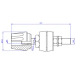 4mm zásuvky červená černá 60V 50A 2 ks Amass pro panel