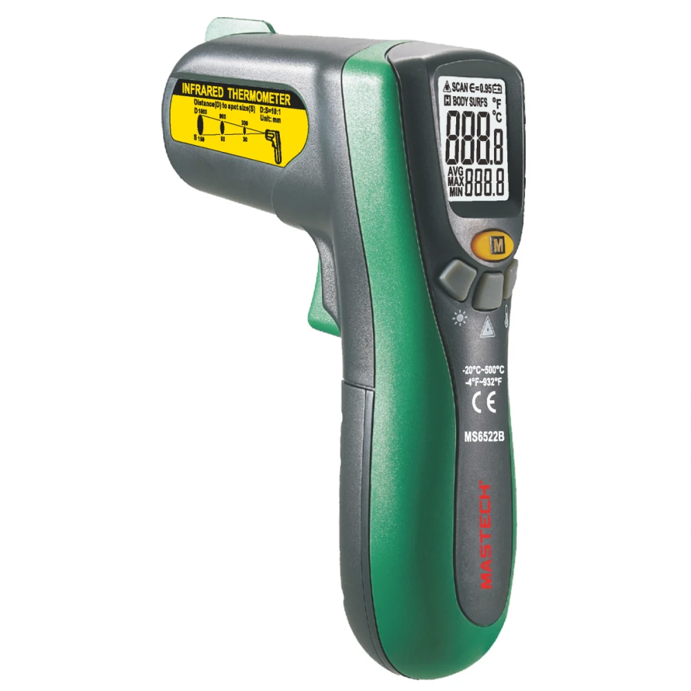 Bezkontaktní infračervený teploměr Mastech MS6522B (-20°C až +500°C)