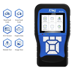 Diagnostický tester motocyklů Jdiag M100 - kódování, TPS, ABS a imobilizér