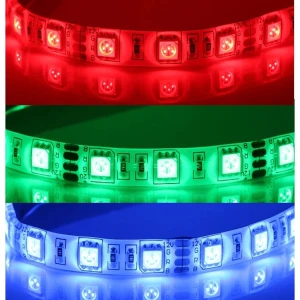 satkit RGB LED pásek 12V 5 metrů stmívatelný SMD5050 60 LED/m IP65