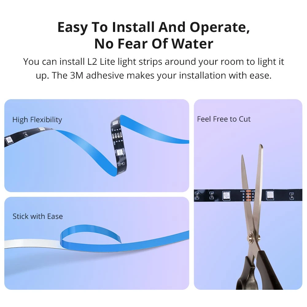 Inteligentní WiFi LED pásek SONOFF L2 Lite 5 metrů s ovladačem a aplikací