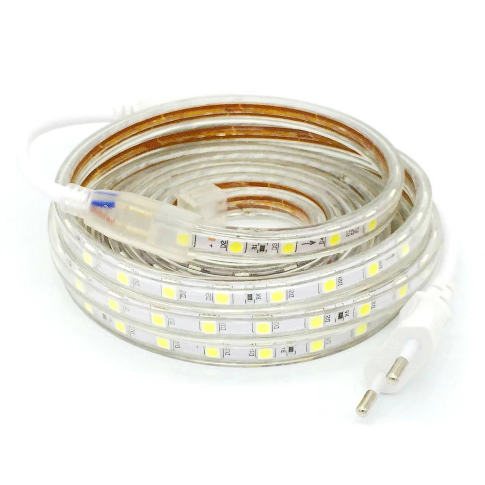 RGB LED pásek 220V SMD5050 s 60 LED/m na míru - včetně dálkového ovladače