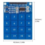 TTP229 kapacitní dotykový modul 16 kanálů pro Arduino