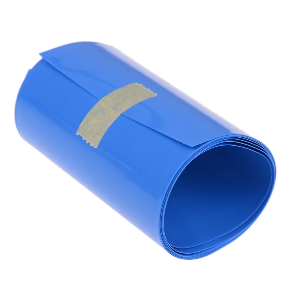 Smršťovací bužírka PVC 1m x 210mm x 0.15mm pro bateriový pack modrá
